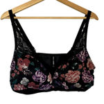 Torrid Curve black lace pink floral bra women's size 2XL bralette delicate Photo 0