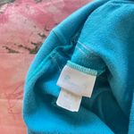 y2k vintage turquoise blue brown stripe mini lounge shorts Size L Photo 4