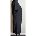 Ellen Tracy Ellen‎ Tracy Womens Size 14 Black Metallic Dress Ruched Waist New Years Party Photo 2