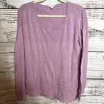 J. Jill Pure Jill Linen Asymmetrical Hem Top Lavender Pastel LG Purple Photo 0
