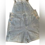 Vintage E.N.U.F Blue Denim Jeans Cargo Short Overalls Women’s Size Medium Photo 7