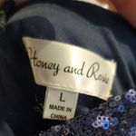 Honey and Rosie  One Shoulder Sparkling Blue Dress Photo 1