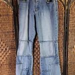 Vintage 90’s Y2K R4R Rave Patchwork Jeans Size 7 Blue Photo 0