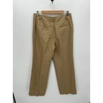 Ann Taylor Loft DressPants Women 8 Tan Striped Linen Blend Slacks Trousers Loose Photo 1