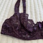 Vintage Victoria’s Secret Unlined Underwire Bra 36B Purple Lace Made In USA Size undefined Photo 11
