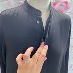 Polo X Ralph Lauren Women's Long Sleeve Curved Hem Button Black Shirt Dress Sz 6 Photo 3