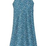 Patagonia  Magnolia Spring High Neck A-Line Athleisure Built-in Bra Dress Blue S Photo 0