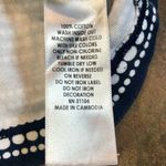 kim rogers  Navy Pineapple Crew Neck Top Quarter Sleeves Size XXL Photo 8