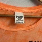 PINK - Victoria's Secret PINK 3/4 Length T-Shirt Orange Tie Dye XS Oversize fit Photo 1