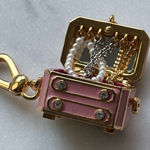 Like new Juicy couture Gold and Pink Jewelry Box Charm Photo 0