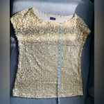 Dressy gold sequined top 🌟🌟🌟 Size L Photo 9