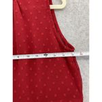 ZARA  Women's Red Sleeveless High Neck Blouse Rose Applique Size Small Photo 7