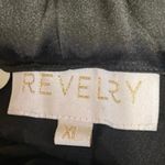 Revelry Black Satin Silk Short Sleeve Button Up Sleepwear Pajamas Pants Set L/XL Size L Photo 7