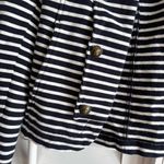 Tommy Hilfiger ‎ Navy And White Stripe Cardigan Size Medium Photo 2