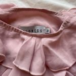 LIONESS baby pink chiffon mesh sheer ruffle cami tank top Photo 2