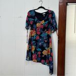 Leith  Multicolor Floral Asymmetrical Dress Size‎ Small Photo 1