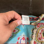 NWT Aratta Silent Journey Scarf Floral Embroidered Tassel Square boho colorful Photo 1