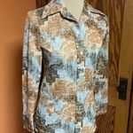 Vtg 70s big collar polyester disco shirt Photo 8