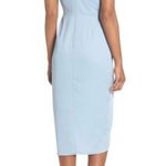 new Cooper St ❤︎ Draped Wrap Surplice Sheath Midi Dress ❤︎ Sky Blue Plus Size 16 Photo 2