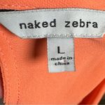 Naked Zebra bright neon orange cutout halter neck sundress size large NWOT Photo 3