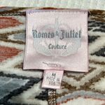 Romeo + Juliet Couture  Top Aztec Tribal Earthy Hippie Tassel Shirt Womens Medium Photo 9