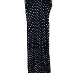 Joseph Ribkoff Vtg  Sz 4 Jumpsuit Sailor Navy Polka Dot Wide Leg Pleated Nautical Photo 2