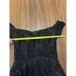 La Femme Off the Shoulder Sequin Homecoming Mini Dress in Black Size 6 NWOT Photo 6