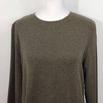 Isaac Mizrahi  Dark Green Long Sleeve Tunic Size Small Brown Green Top Photo 1