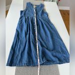 Vintage Susquehanna Trail Outfitters Blue Denim Button Down Jumper Dress Sz 12 Photo 5