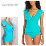 Bleu Rod Beattie New. cap sleeve floral tankini set. Size 12. Retails. $159 Photo 1