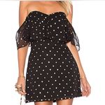 Lovers + Friends  Revolve Lush Strapless Dress in Black Gold Polka Dot size Small Photo 5