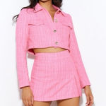 Hello Molly NWOT  pink tweed set - S Photo 0