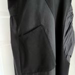 Beulah Style Black Asymmetric Pocket Midi Dress Cotton Blend Crew Neck One Size Photo 1