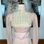 Nostalgic Vintage 1970s Kveta Sherman Oaks Swiss Dot Maxi Dress! Size 6 Photo 3