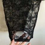 Love Culture 🌞 Sheer Black Floral Lace Short Ruched Sleeve Blouse #R Photo 2