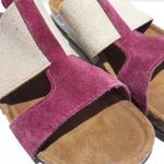 Sundance Linen & Suede Slide On Sandals-Size 41/US 10-Cork Footbed-Made In Italy Photo 8