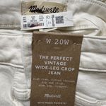 Madewell Jeans The Plus Perfect Vintage Wide-Leg Crop Tile White 20W NWT New Photo 9