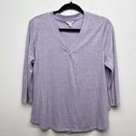 Orvis Linen Blend Lavender Womens Top Medium Beachy Coastal Nautical Girly Chic Photo 0