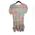 Skylar + Madison  Pastel Watercolor Swiss Dot Smocked Mini Dress Photo 1