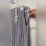 Striped Gray Straight Leg Pants Blue Size XS Photo 3