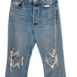 AGOLDE  90s Mid Rise Loose Jeans Distressed Ripped‎ Wander Denim Size 28 Photo 5