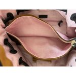 Dooney & Bourke  Mustard Yellow Suede Brown Leather Slouchy Satchel Bag Photo 8