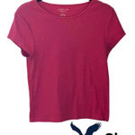 American Eagle Outfitters Women's Pink Short Sleeve Tee Photo 0