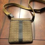 Coach Signature Tan Crossbody Purse Photo 0