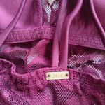 PINK - Victoria's Secret  LIGHTLY LINED BRA TIE‎ FRONT LACE MAROON WOMENS SIZE S Photo 2