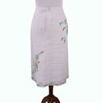 French Connection NWT Vintage Floral Beaded White Skirt 8 Photo 3