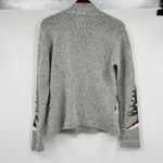 VINTAGE Pbj sport gray winter scene scape christmas mockneck sweater size medium Photo 7