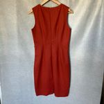 Elie Tahari Burnt Orange Wool-blend Stretch Lined Sheath Dress Size 8 Office Photo 1