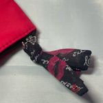 NWOT Lancôme Paris Red Cosmetic Makeup Bag Pouch w/ Kiss Print Lining Photo 2