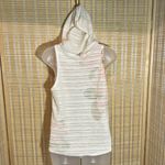 Wild Kiss Pink White Pebbled Fabric Hooded Tank Top I Always Look This Good M Size M Photo 13